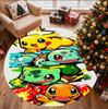 Pokemon Pattern Round Rug, Indoor/Outdoor Mat, for Picnic, Gameroom, Bedroom, Office, Living Room, Home Decor Carpet, Birthday Gift
