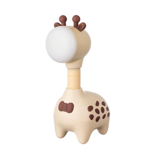 Ночник с мультяшным жирафом, USB аккумуляторная настольная лампа с изображением животных, мягкое освещение и неослепительная защита глаз, светодиодная прикроватная лампа, украшение для спальни