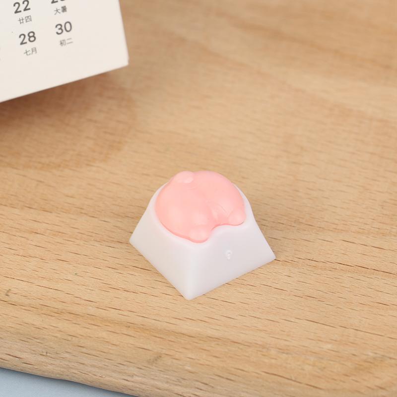 Cute Cat Paw Keycaps For Mechanical Keyboard Cherry Mx Switch Diy Custom Key Cap Soft Silicone Keycup Artisan Pink Color