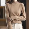 Autumn Winter Women's Knitted Base Sweaters Round Neck Pullover Women Keep Warm Long Sleeves Solid Color Bottoming Shirt Cashmere Commuting Style