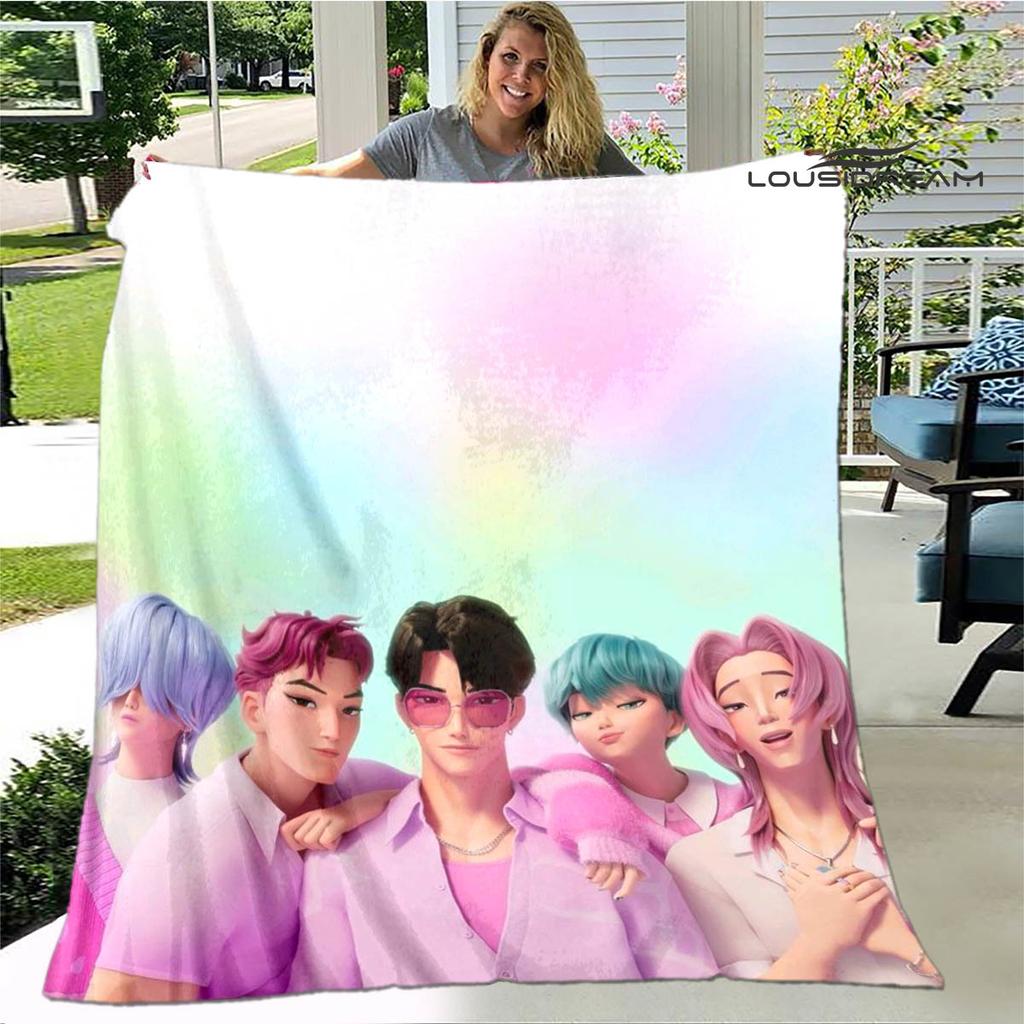 3D K-Pop Охотники на демонов Мультяшное одеяло Теплые одеяла Мягкое и удобное одеяло Домашние Поездки Одеяла постельное белье Подарок на день рождения