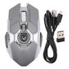 Беспроводная игровая мышь портативная 2.4GHz 1600DPI бесшумная USB оптическая мышь для ноутбука настольного компьютера Серый