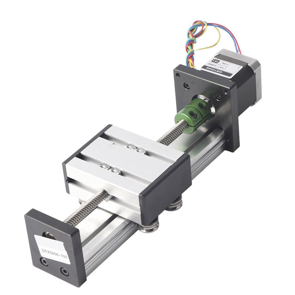 0808 Ball Screw Long Stage Actuator Guide Rail   Nema17 42 Stepper Motor (300mm Stroke)
