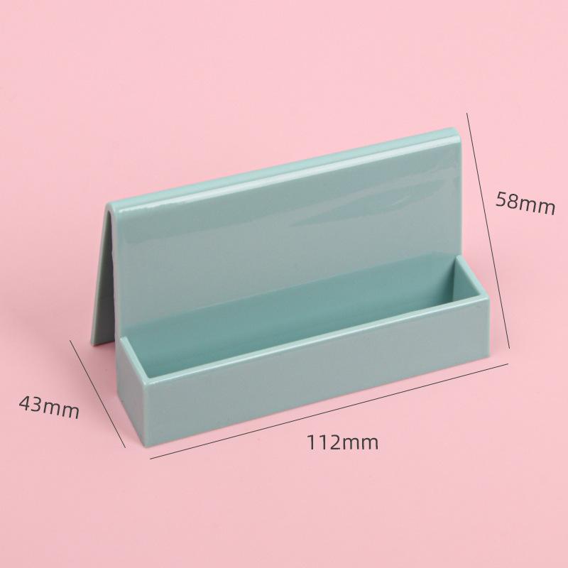 Настольная подставка для визитных карточек, держатель для заметок, ящик для хранения, пластиковый органайзер для карточек для офиса, милые настольные аксессуары