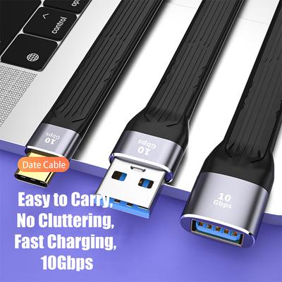 Гибкий кабель для передачи данных Power-bank Usb3.1, быстрая зарядка, короткая линия 10 Гбит/с