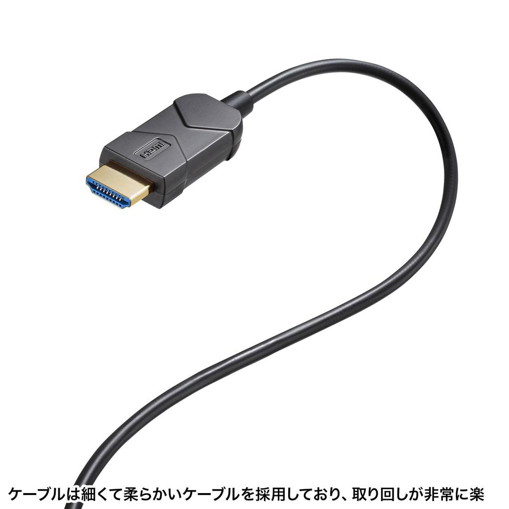 SANWA SUPPLY Совместимый оптоволоконный кабель HDMI 8K/60 Гц/4K/120 Гц (10м) KM-HD20-UFB10LP
