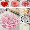 Soft Peony Floor Mat Special-Shaped Bathroom Floor Mat New Flower Carpet  For Living Room