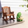 Whimsical Frog Rocking Chair Desktop Ornament Ideal For Office Decor Charming Healing Figure