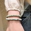 JMXD-New Chinese Green and White Yayun Ceramic Beaded Bracelet Female Guofeng Girls Couple Bracelet