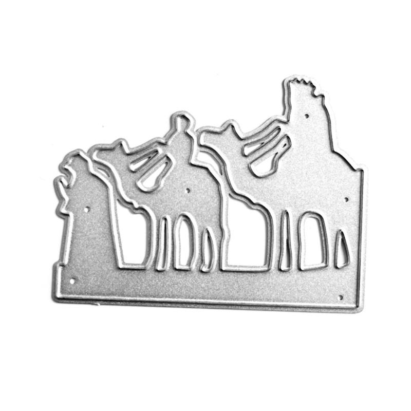 Металлические вырубные штампы "Верблюд" для DIY-творчества, углеродистая сталь, шаблон для тиснения, трафарет для скрапбукинга, для открыток, вырезки, форма, декор