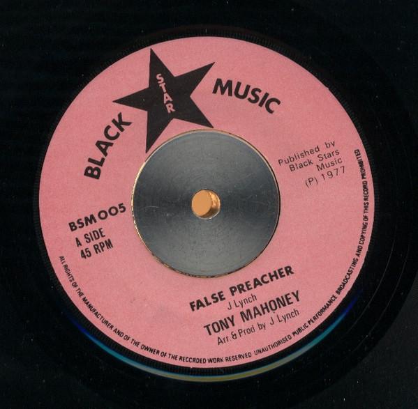 7-дюймовая пластинка TONY MAHONEY False Preacher Burn False Preache BSM005 Black Star Musi 1977 Великобритания Регги Ска Даб Б/у