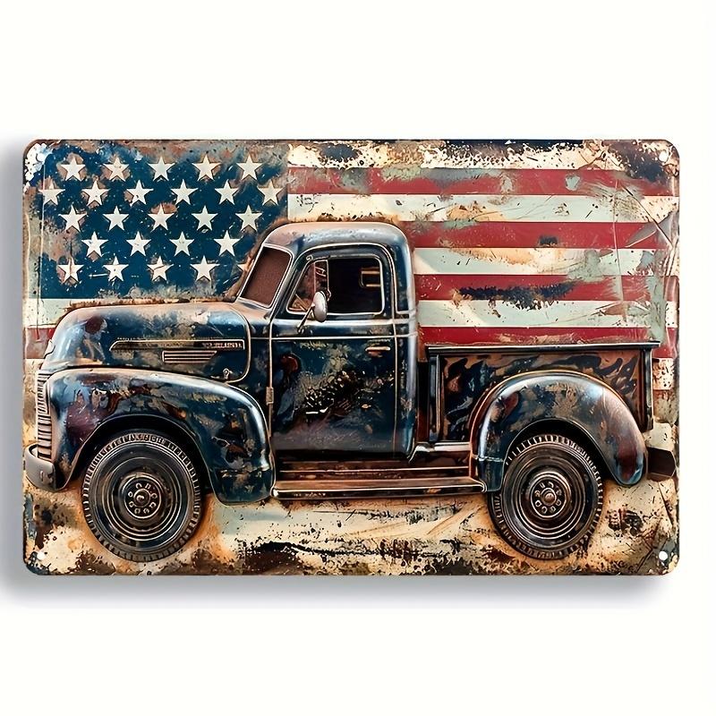 Vintage 3D Old Car Train Posters Metal Tin Sign Plaque Decorative Plates for Garage Club Man Cave Bar Home Hotel Cafe Wall Decor
