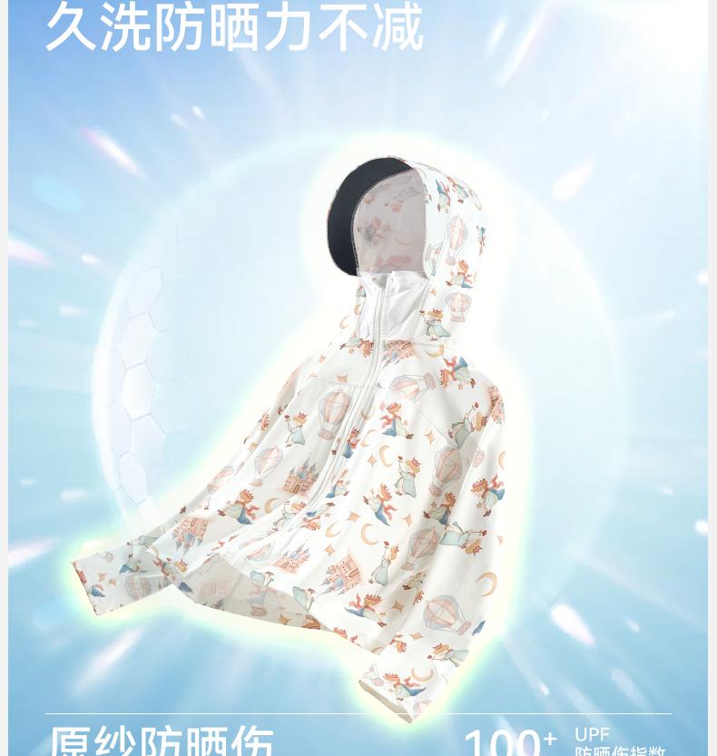 Children's sunscreen clothes, summer cloaks for boys and girls, UV resistant skin clothes, ice silk cool breathable outerwear for boys and girls, thin