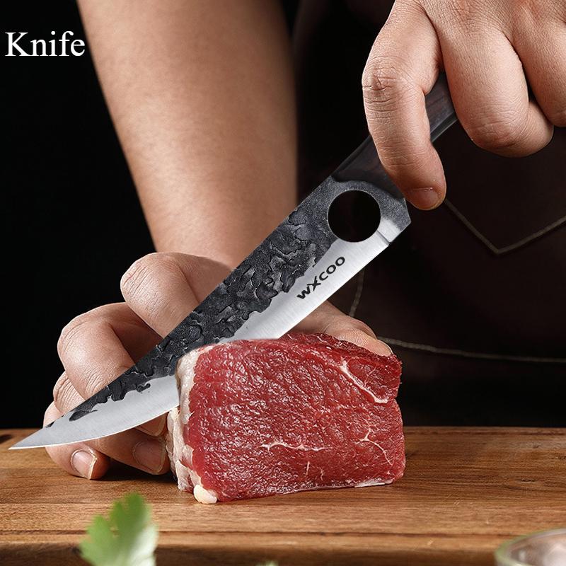 Нож шеф-повара, нож для нарезки, обвалочный нож из нержавеющей стали, острый многофункциональный нож для убоя, удобный небольшой кухонный нож для дома