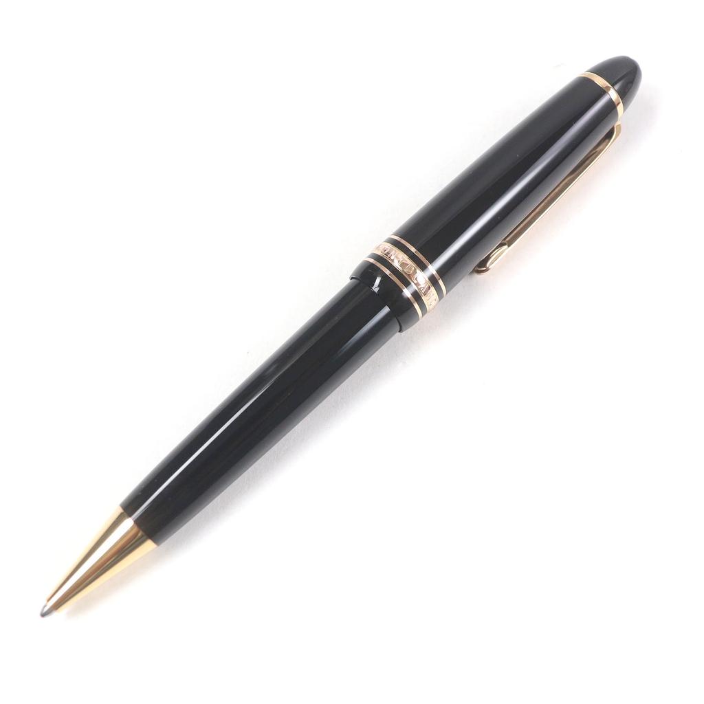 Отличная шариковая ручка MONTBLANC Meisterstckle Grand Поворотный тип Черный золото Мужская Б/у