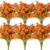 1/6 шт. Осенний искусственный цветок Реалистичный поддельный пластиковый цветок Домашний офис Свадебная вечеринка Настольное украшение для центра стола Внутреннее/наружное Искусственное цветение Декорация