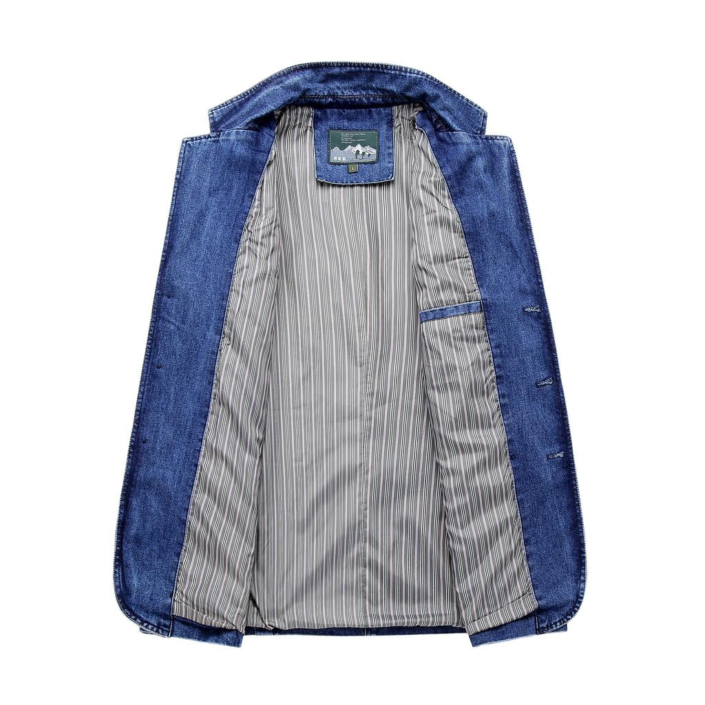 Новый джинсовый костюм в Европе и США, весеннее и осеннее пальто, маленький костюм, джинсовая куртка, мужская