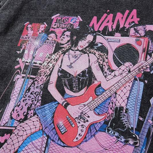 American Trendy Brand Punk Cartoon Print Spice Girl Long-Sleeved T-Shirt Men And Women Oversized High Street Tee