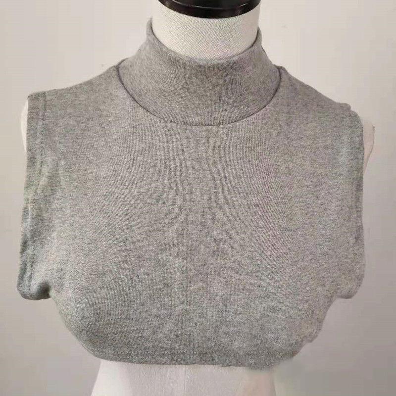 Полувысокий воротник, поддельный воротник с шарфом, женский пуловер для сохранения тепла и защиты шейного отдела позвоночника, однотонный декоративный поддельный воротник