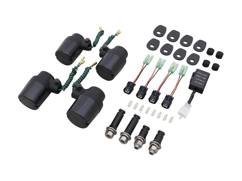 POSH FAITH Мотоциклетные аксессуары Комплект указателей поворота Комплект указателей поворота Superbike Z650RS Черная линза Z900RS/CAFE (18-25) (22-24) Корпус/Дым 132095-16