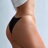 Women Briefs Sexy Panties Solid Color Underpant Chain V Pants Trend Black Panties Women's Metal Thong
