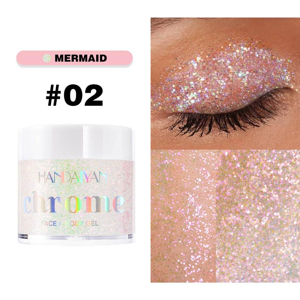 Блестящий гель для тела Mermaid Густой тонкий блестящий гель для волос на лице Тела для музыкального фестиваля концерта рождественской вечеринки Аксессуары
