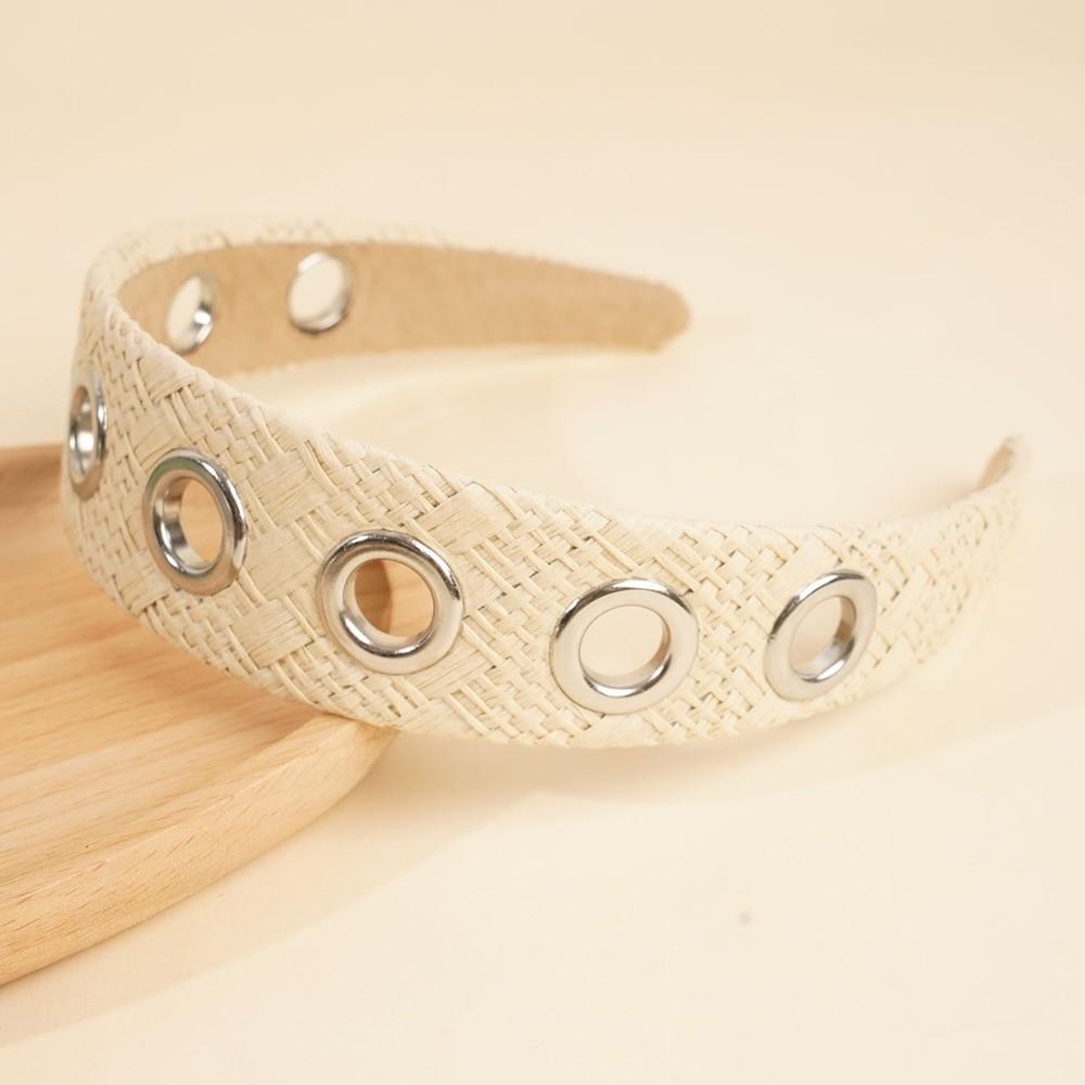 Wide Weave Headband Ins Style Hair Hoop Hair Accessories Raffia Hairbands Women