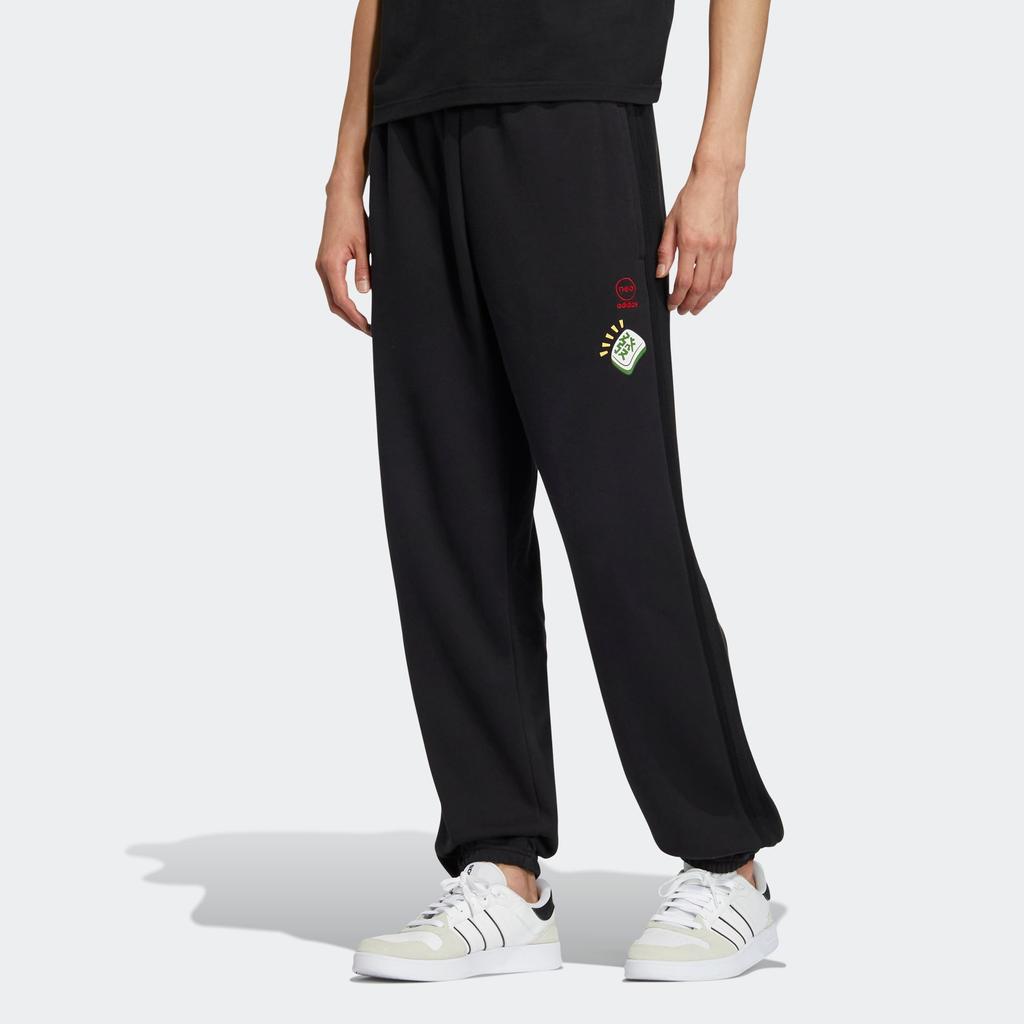 Adidas Брюки-джоггеры унисекс с логотипом Neo Mahjong на флисовой подкладке, черные IA6895