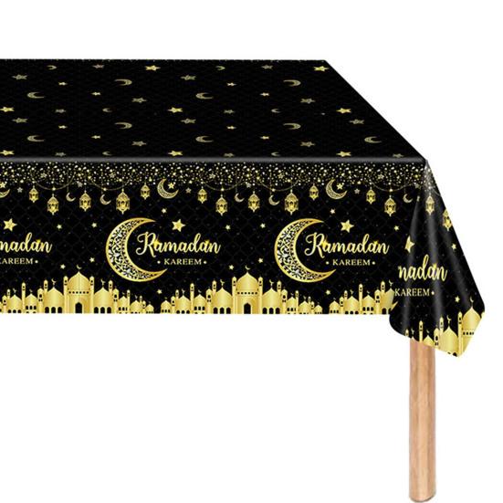 Yousheng Рамадан скатерть Рамадан Карим скатерть пластиковый прямоугольник Ид Луна Звезда скатерть украшение стола