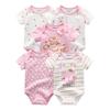 Baby Clothes Newborn Bodysuits Short Sleeve Toddler Costumes 5Pcs/lot Kids Clothing