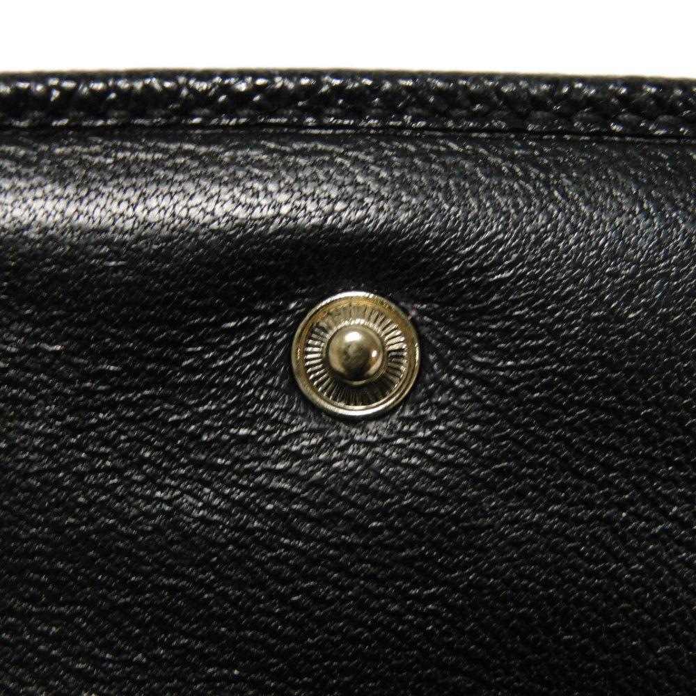 Б/у 11679 Кошелек тройного сложения 288648 7942 RFID IC чип Золотой Компактный кошелек Логотип Клип Черный Унисекс из Японии ОРИГИНАЛ