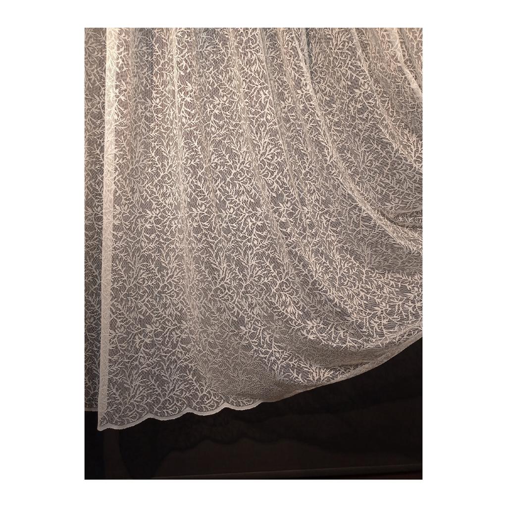 Современная тюлевая занавеска с узором ветки дерева 1/2 плиссе