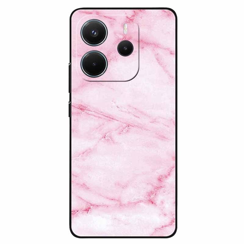 For Redmi Note 14 4G Case Marble Soft TPU Black Phone Cases for Xiaomi Redmi Note 14 5G Global Silicon Cover On Note14 2025 Capa