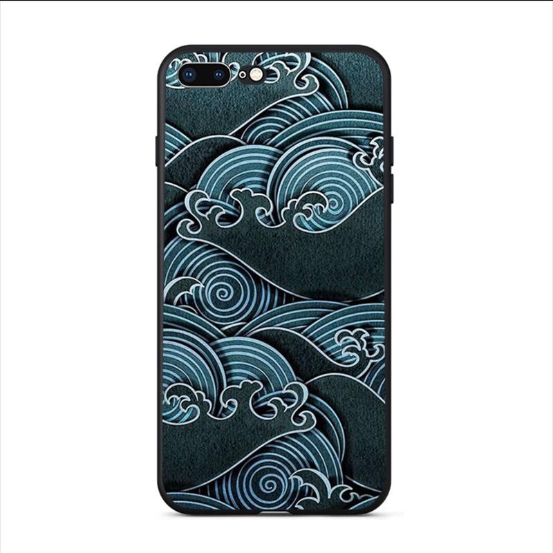 Чехол для телефона с японскими винтажными обоями для iPhone 6 plus 7 8 8plus 11 Pro X XS XR MAX 5 5S SE 2020, мягкая задняя крышка из ТПУ, чехол