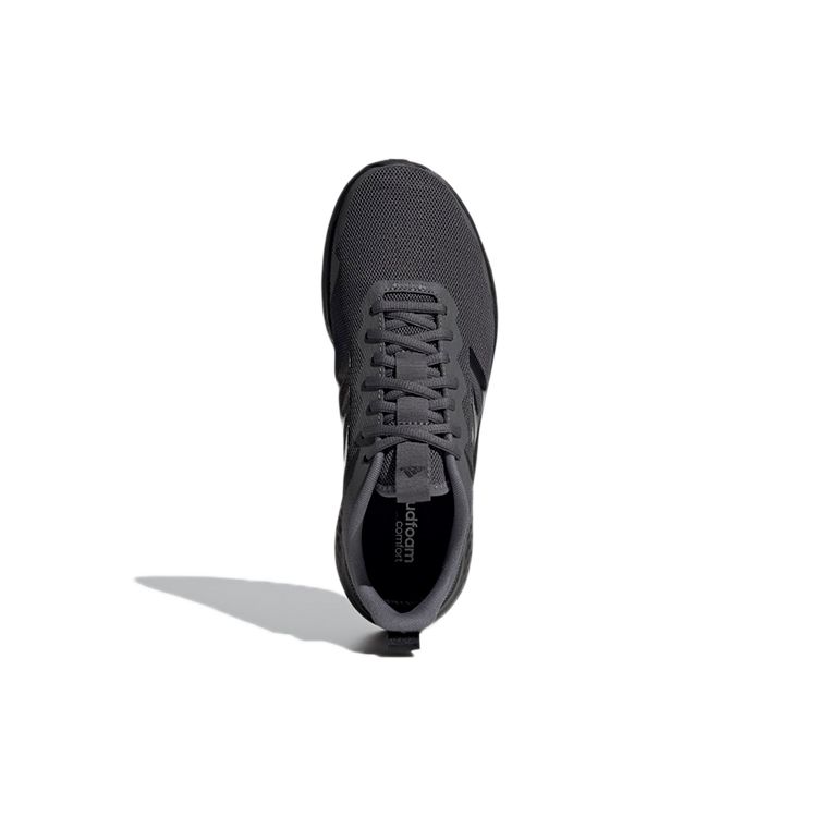 Adidas Fluidstreet Comfortable Versatile Mesh Fabric Non-Slip Low-Top Casual Running Shoes Men Sneakers Gray Black FY8456