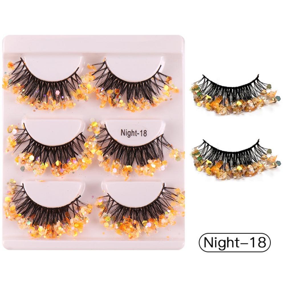 2 box Lashes Extension Luminous Eyelashes Thick Fluffy Lashes Full Strip Lashes  Women