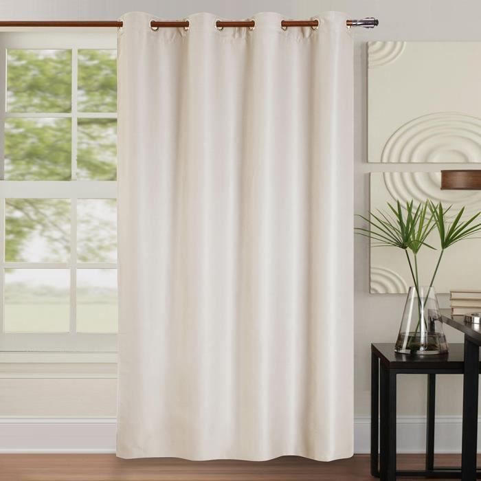 Paire de rideaux occultants double face - Taupe - 140x260cm