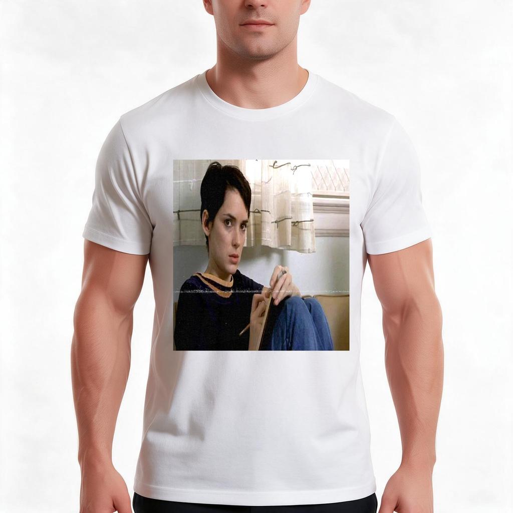 Girl Interrupted Vintage Art Tshirt Summer Casual Cotton Tee Oversized Streetwear Tops Vintage Graphic Print 100 Cotton