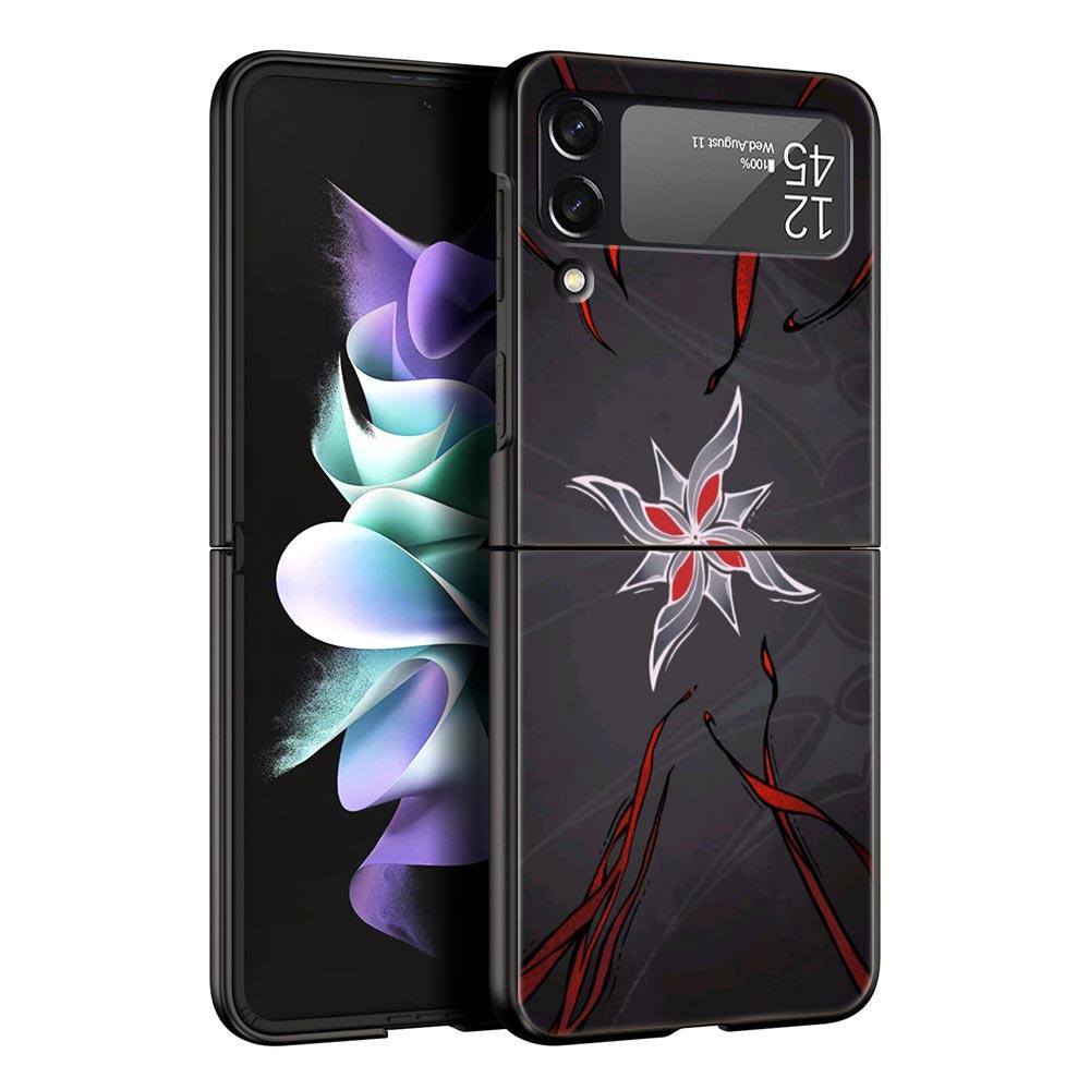 Чехол для телефона Samsung Galaxy Z Flip 3 4 5 Жесткий Черный Складной ПК Для Samsung Z Flip3 Чехол Honkai Star Rail Игра Тот же стиль