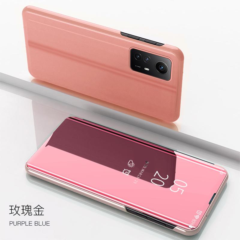 Чехол для Redmi Note 12S Зеркальный кожаный Smart Flip Stand Чехол для телефона для Xiaomi Redmi Note 12S Note12S Противоударная задняя крышка