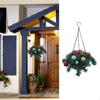 Christmas Hanging Basket Wreath Xmas Decoration Artifical Garland Home Decor Party