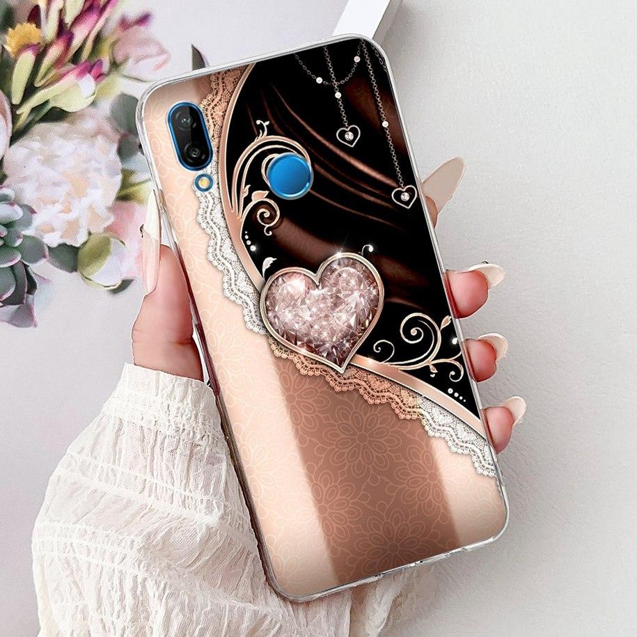 For Huawei P20 Lite Case Popular Flower Butterfly Soft Clear Silicone Phone Back Cover For Huawei P20Lite Nova 3e ANE-LX1 Bumper