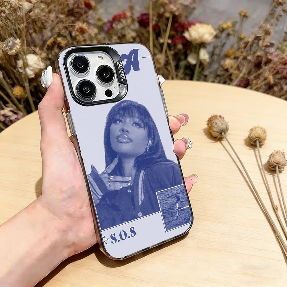 Чехол для телефона Singer S-SZA lana для iPhone 17,16,15,14,13,12,11 Plus,Pro Max,XS,Цветной серебряный внутренний чехол