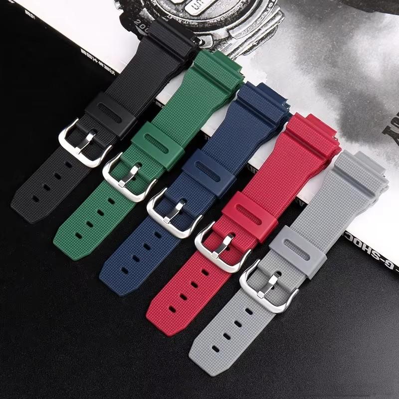 Для Casio G-Shock GM-2100 GM-S2100 GA-2100 мужские Спортивный водозащитный ремешок для часов Красный Серый Резиновая смола Ремешок для часов 16 мм