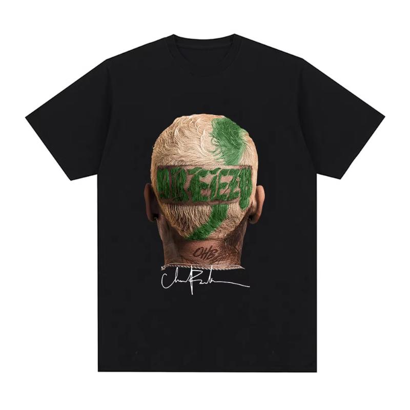 Rapper Chris Brown Tshirt Breezy Bowl XX Tour 2025 TShirts Unisex Women Harajuku ONeck Short Sleeve T Shirt Streetwear Fans Gift