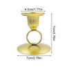 1Pc Circular Wedding Decorations Double Ring Holiday Gifts Home Decorations Party Supplies Candle Holder Golden Metal