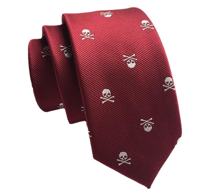 Галстук с головой черепа для мужчин на Хэллоуин