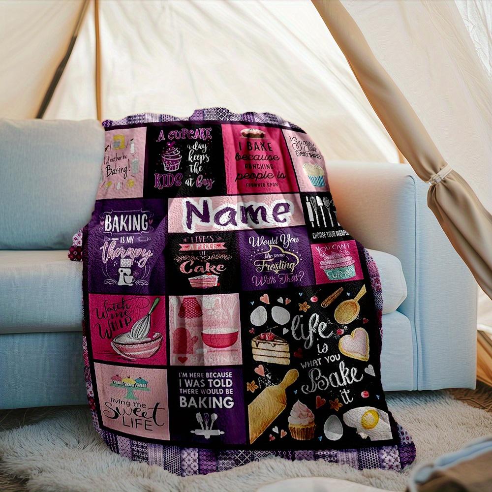 240Gm2 Baking Theme Outdoor Comfortable Soft Lightweight Allseason Multipurpose Blanket For Travel Camping Picnics Sofa Office Bed Living Room Perfect