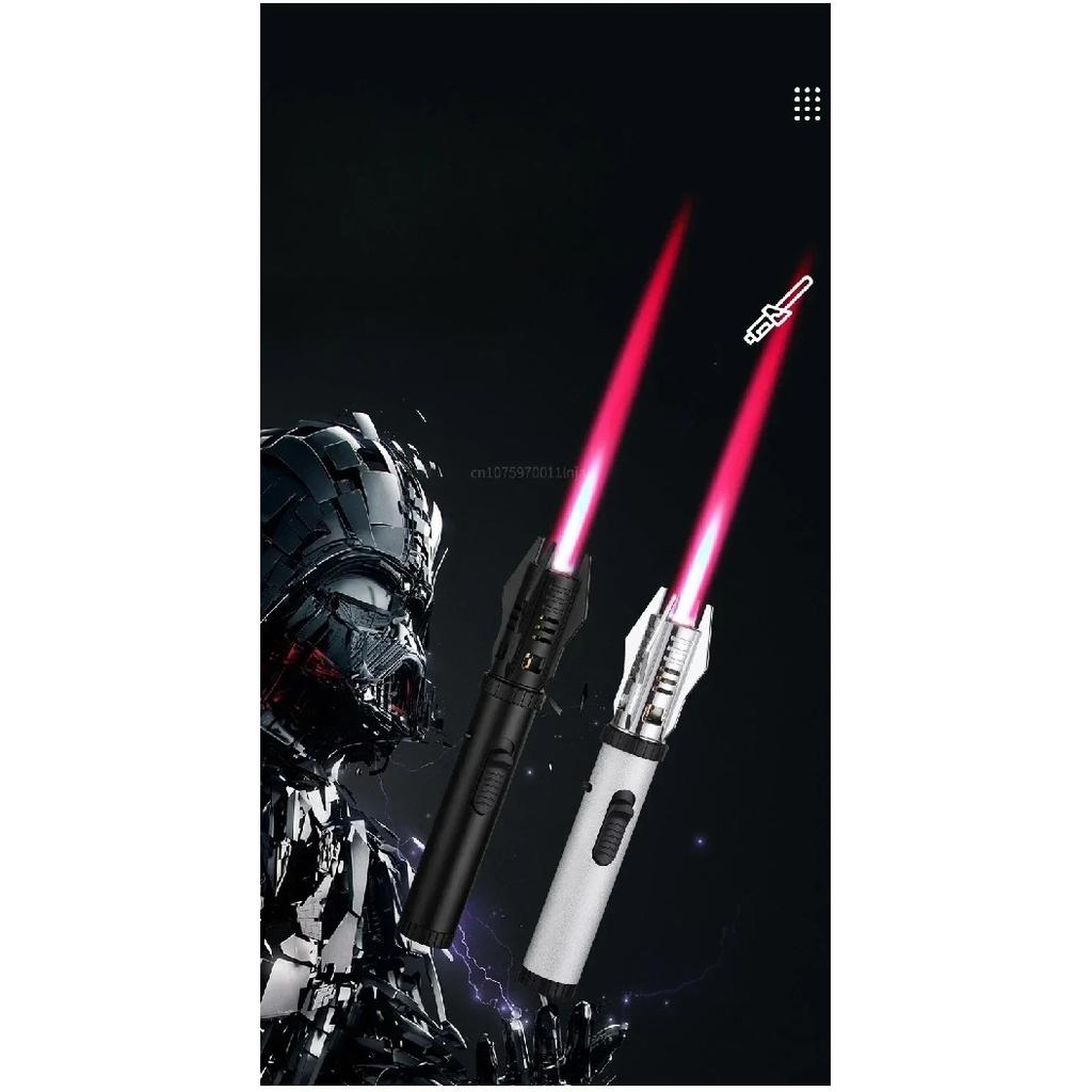Planet Lightsaber Metal Outdoor Windproof Turbine Torch Jet Lighter BBQ Welding Cigar Tool Butane Gas Lighter 360° Gun