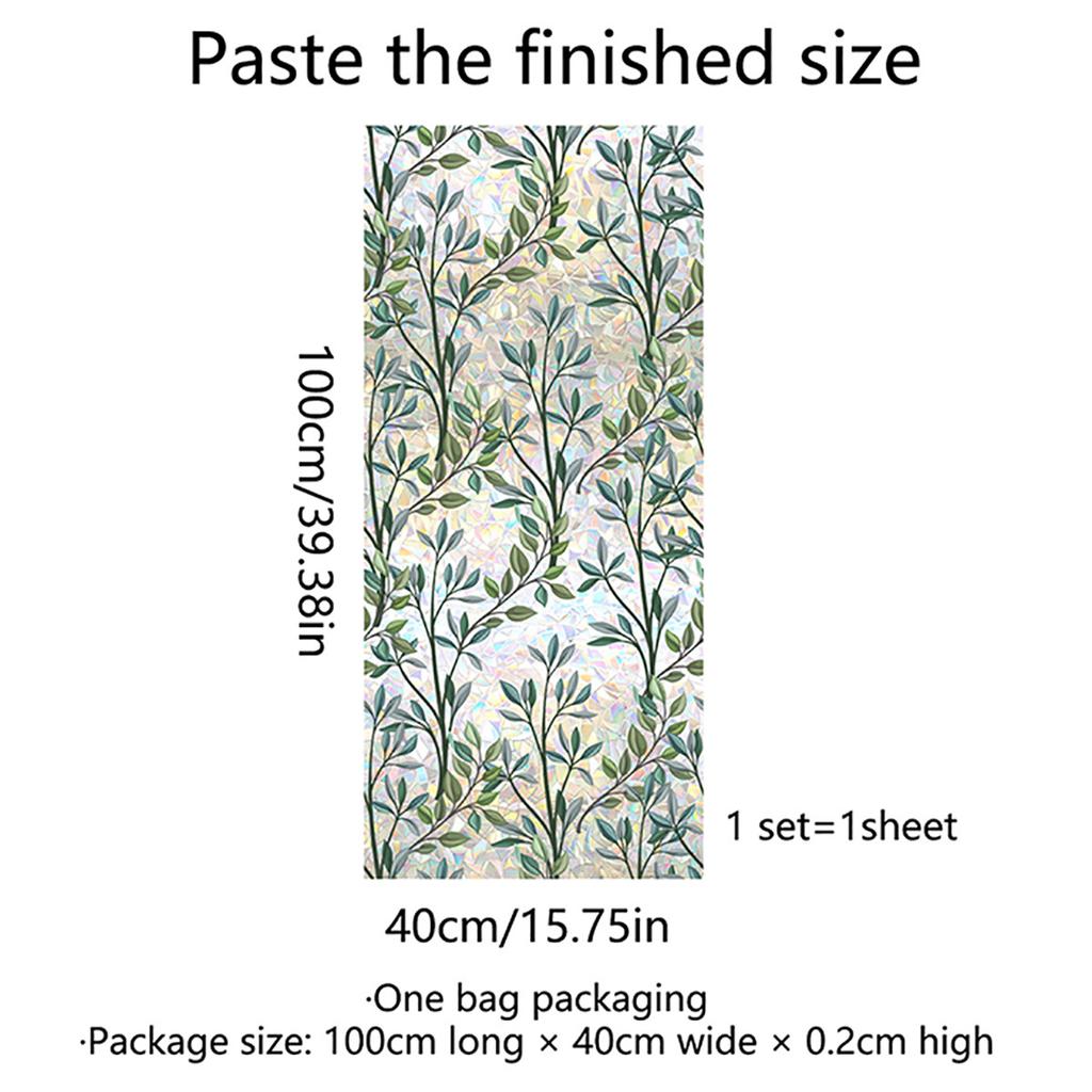 Xc3021 Ретро Зеленый Растение Лиана Солнце Цветная Стеклянная Наклейка Солнцезащитная Наклейка на Окно Наклейка для Домашнего Декора